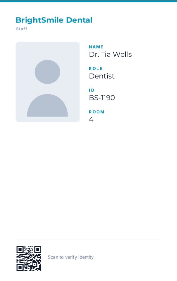 Dental Clinic — Cyan, editable hospital & clinic id template