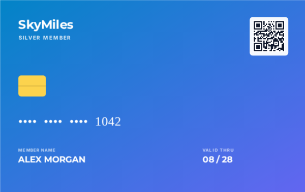 Rewards Card — Sky, editable membership & loyalty card template